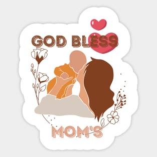 God Bless Mom's Sticker